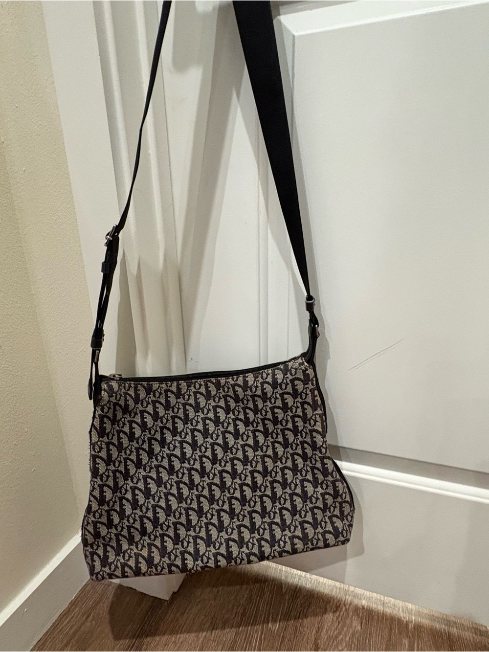 Dior Monogram Crossbody Bag in Black and Beige